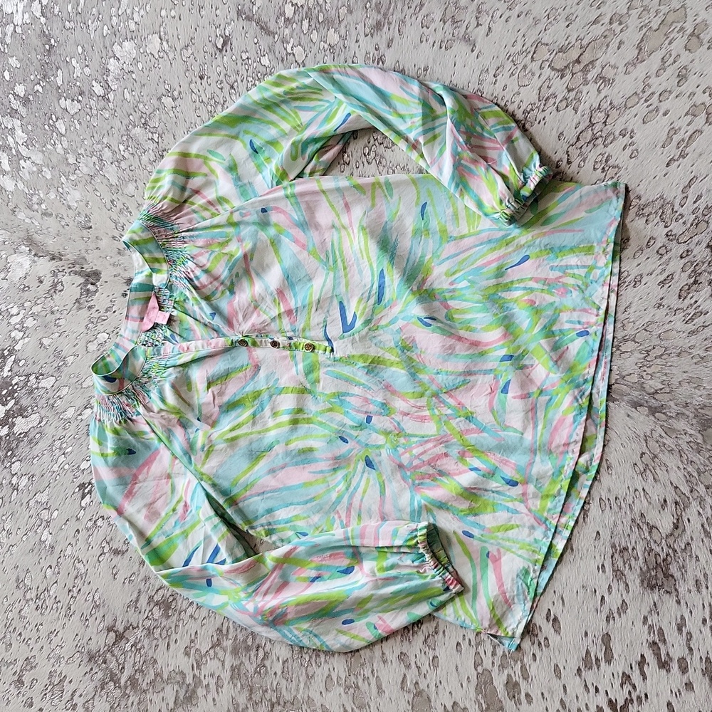 Lilly Pulitzer Elsa Tunic Skye Blue Salute SzS